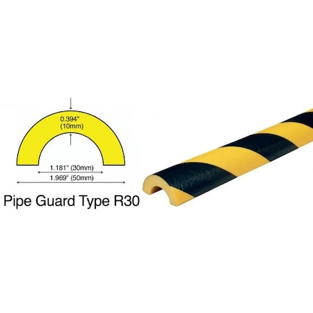 Accuform PROTECTIVE BUMPER GUARDS COLOR PRR340BKYL PRR340BKYL